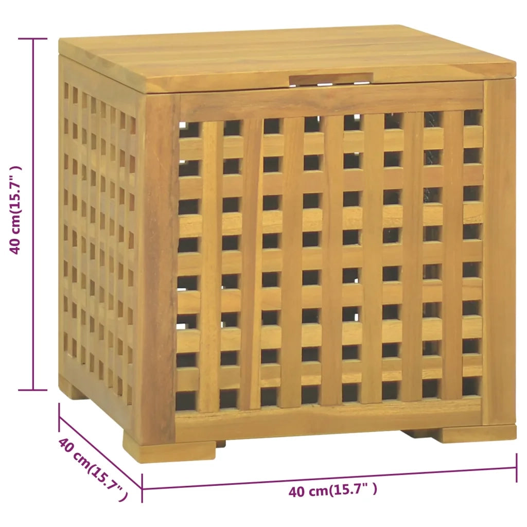 Scatola per Corde 40x40x40 cm in Legno Massello di Teak cod mxl 68999