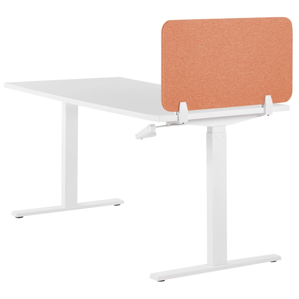 Pannello Divisorio Fonoassorbente per scrivania in PET rosso chiaro 72 x 40 cm tavolo ufficio