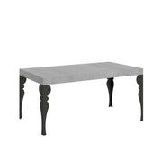 Tavolo allungabile 140/400x90 cm Paxon Premium cemento gambe antracite