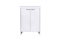Mobile Lavanderia da Esterno 60x49x84 cm in PVC Bianco