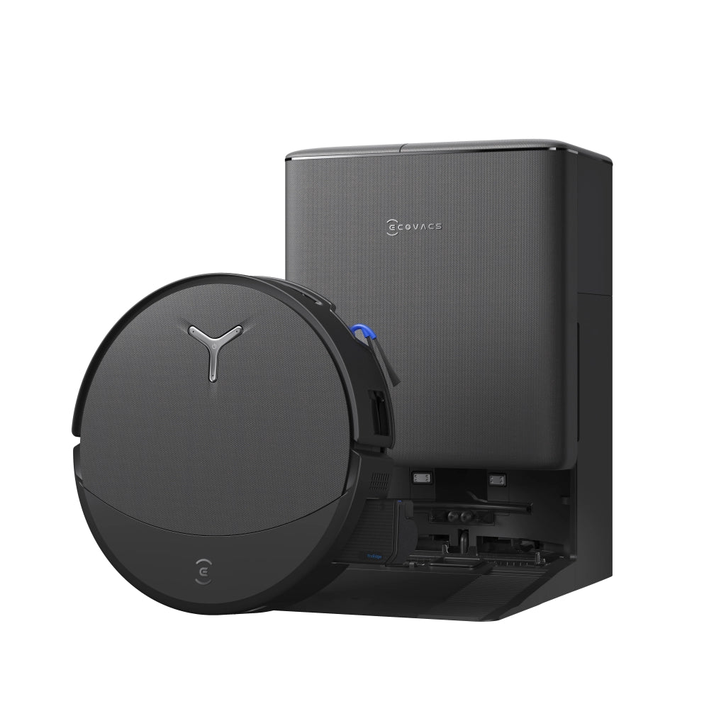 Ecovacs deebot t90 pro omni robot aspirapolvere lavapavimenti, 30.000 pa, ricarica powerboost, ozmo roller 3.0 con truedge 3.0, erogazione automatica della soluzione detergente, agente yiko ai, nero - 1703331030