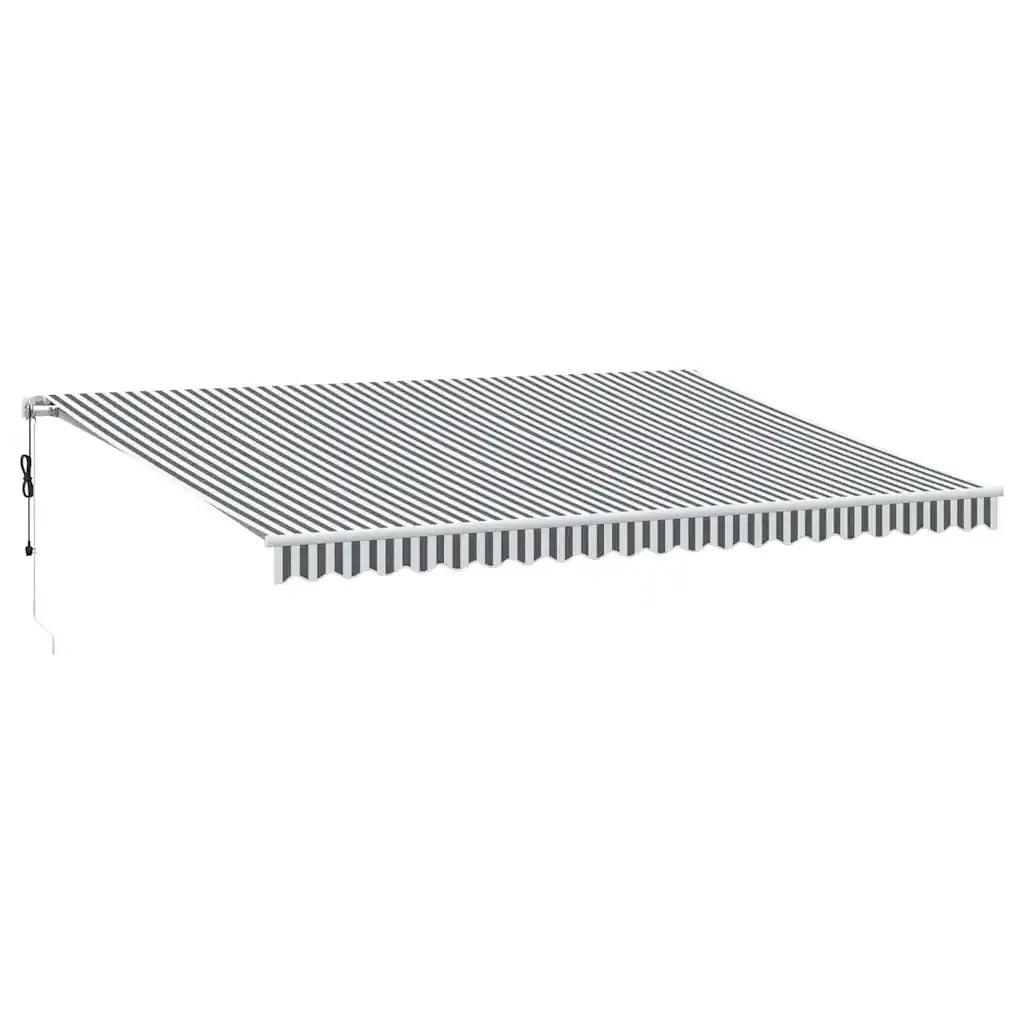 Tenda Retrattile Automatica LED Antracite e Bianco 500x300 cm 3215789