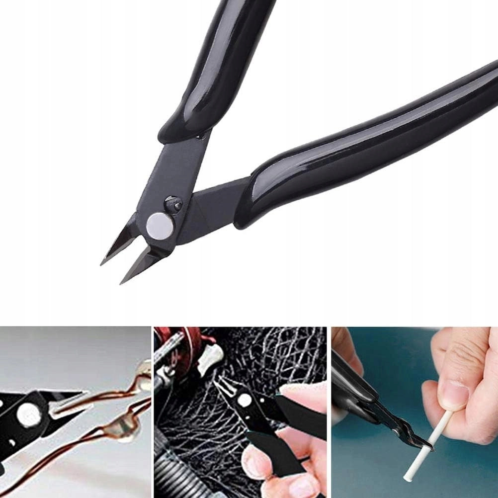 Pinze Piatte per Fili 130mm – Superficie delle Ganasce Indurita | Manici con Rivestimento in Gomma | Uso Universale