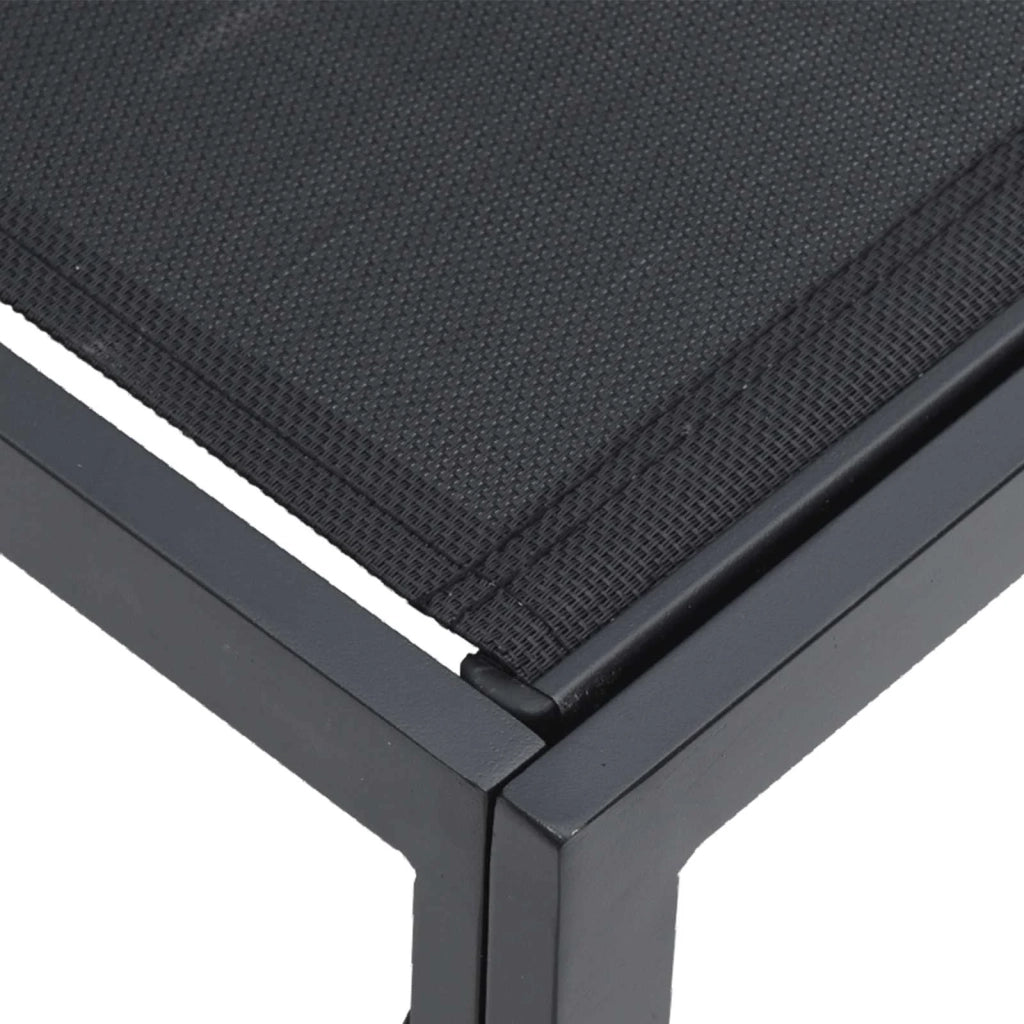 Set Divano da Giardino con cuscino 6 pcs Nero Alluminio