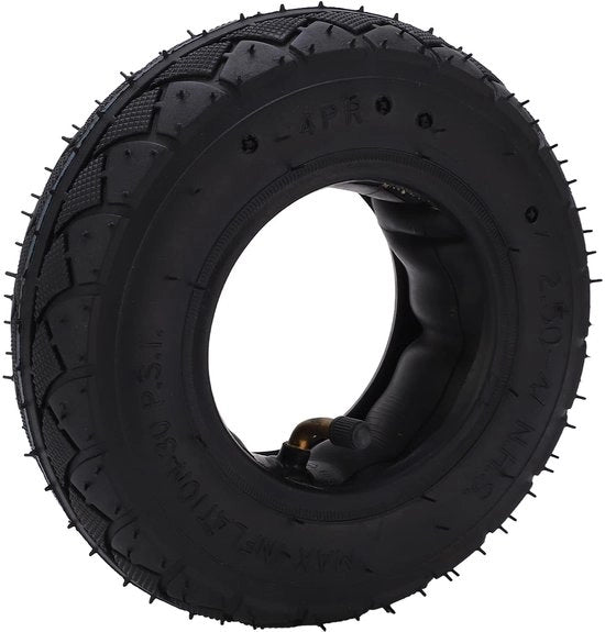 Set di Pneumatici per Bicicletta - 2.50-4 Pneumatici/ Pneumatico Interno - Gomma Butilica Sostenibile - Disegno Antiscivolo - Assorbimento Shock - Sicurezza e Comfort - Ruota