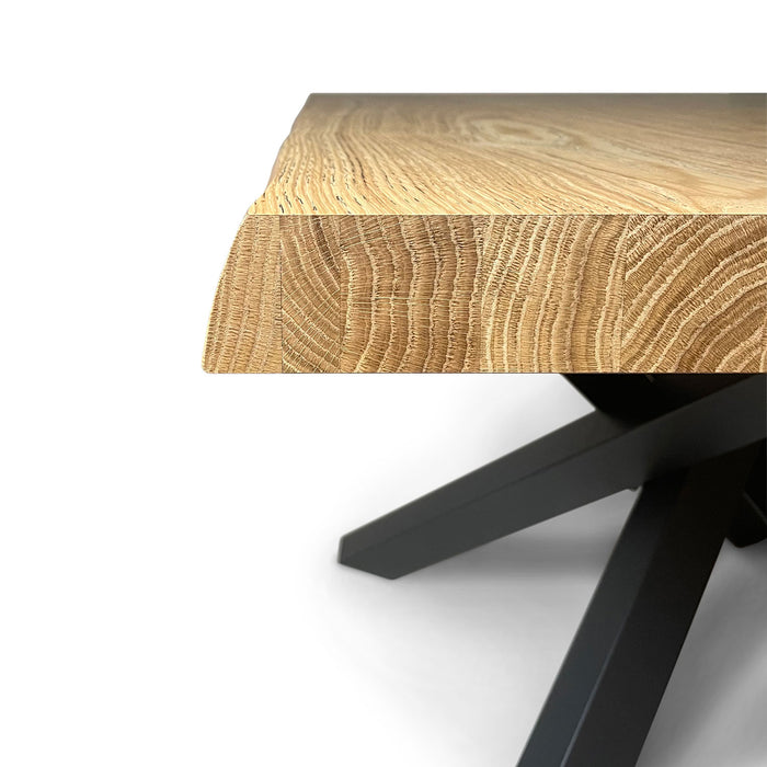 Tavolo Fisso 180x90 cm Versalux Rovere Scortecciato Gambe Antracite