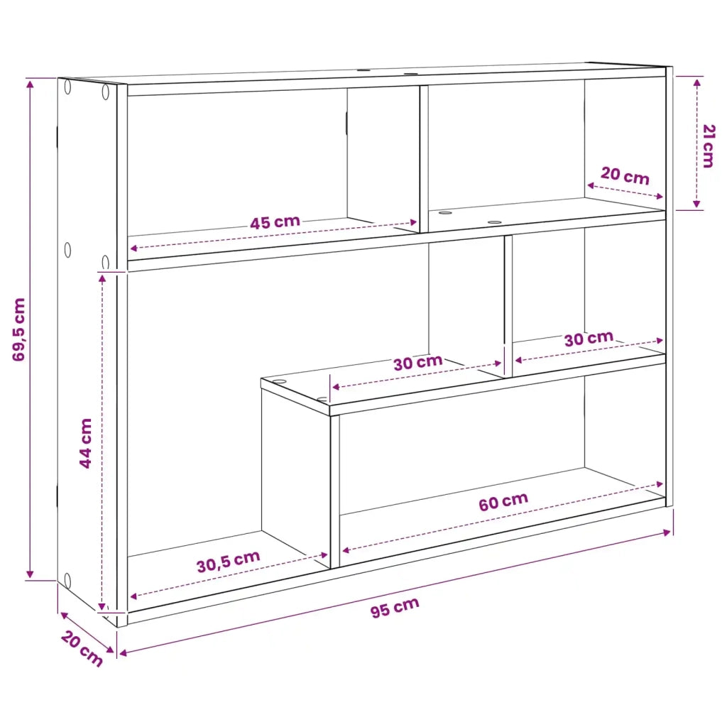 Scaffale da parete A parete Legno antico 95 x 20 x 69,5 cm 8012146