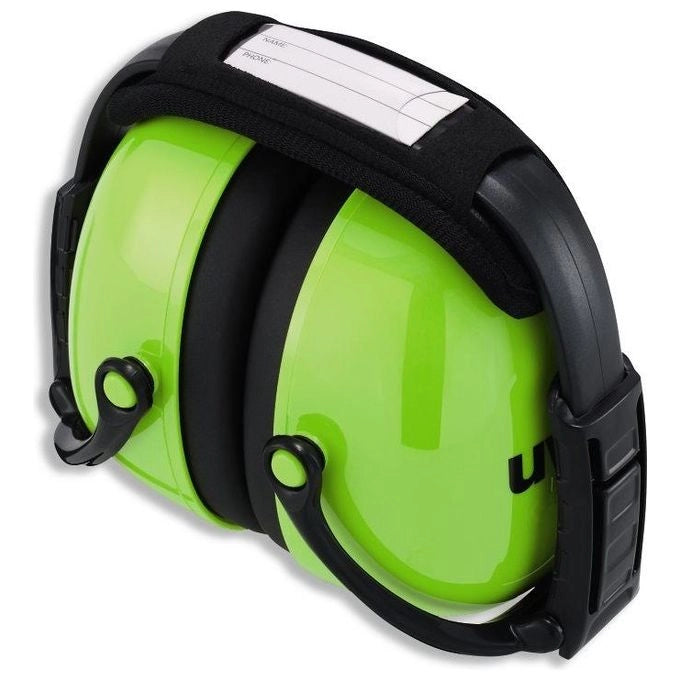 Uvex 2600012 K2 Cuffie Antirumore Pieghevoli SNR 31 dB Memory Foam EN 352-1 colore Lime Neon