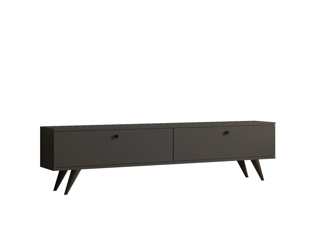Mobile TV in legno "Parlak" - 160 x 25 x 40 cm - Grigio antracite