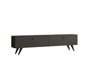Mobile TV in legno "Parlak" - 160 x 25 x 40 cm - Grigio antracite