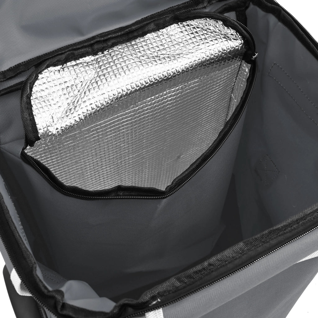Carrello della spesa  con ruote e manico regolabile Grigio 40 L