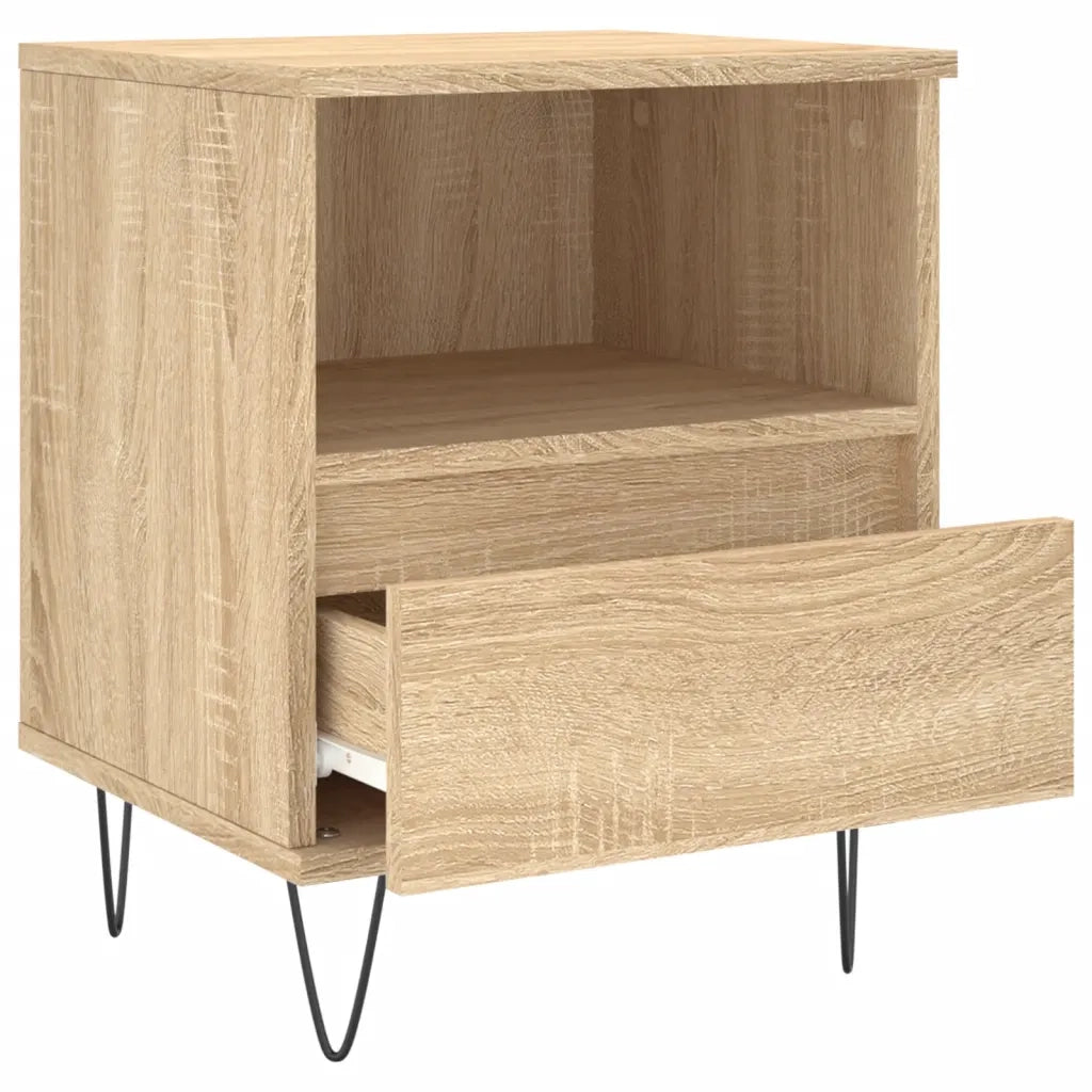 Comodino Rovere Sonoma 40x35x50 cm in Legno Multistrato 830626