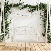 Panchina a Dondolo Acciaio 71,5 x 59 x 55 cm Bianco Antico 42038693