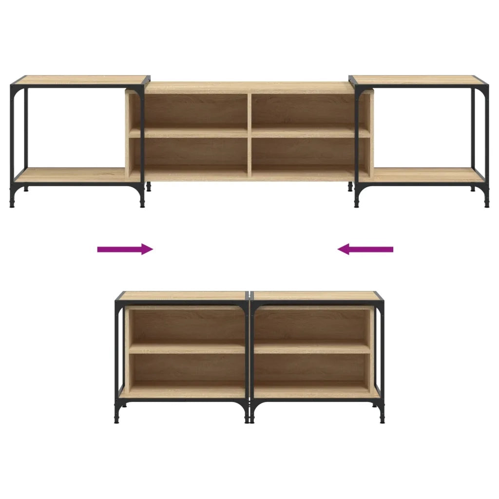 Mobile Porta TV-Mobile per TV-Credenza TV Rovere Sonoma 203x37x50 cm in Legno Multistrato