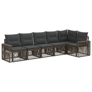 Set Divano da Giardino 6 pcs Grigio e Grigio Scuro polyrattan 3435128