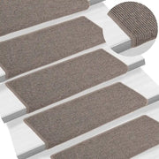 Tappetini Autoadesivi per Scale 15 pz Beige Scuro 65x25 cm cod mxl 76352