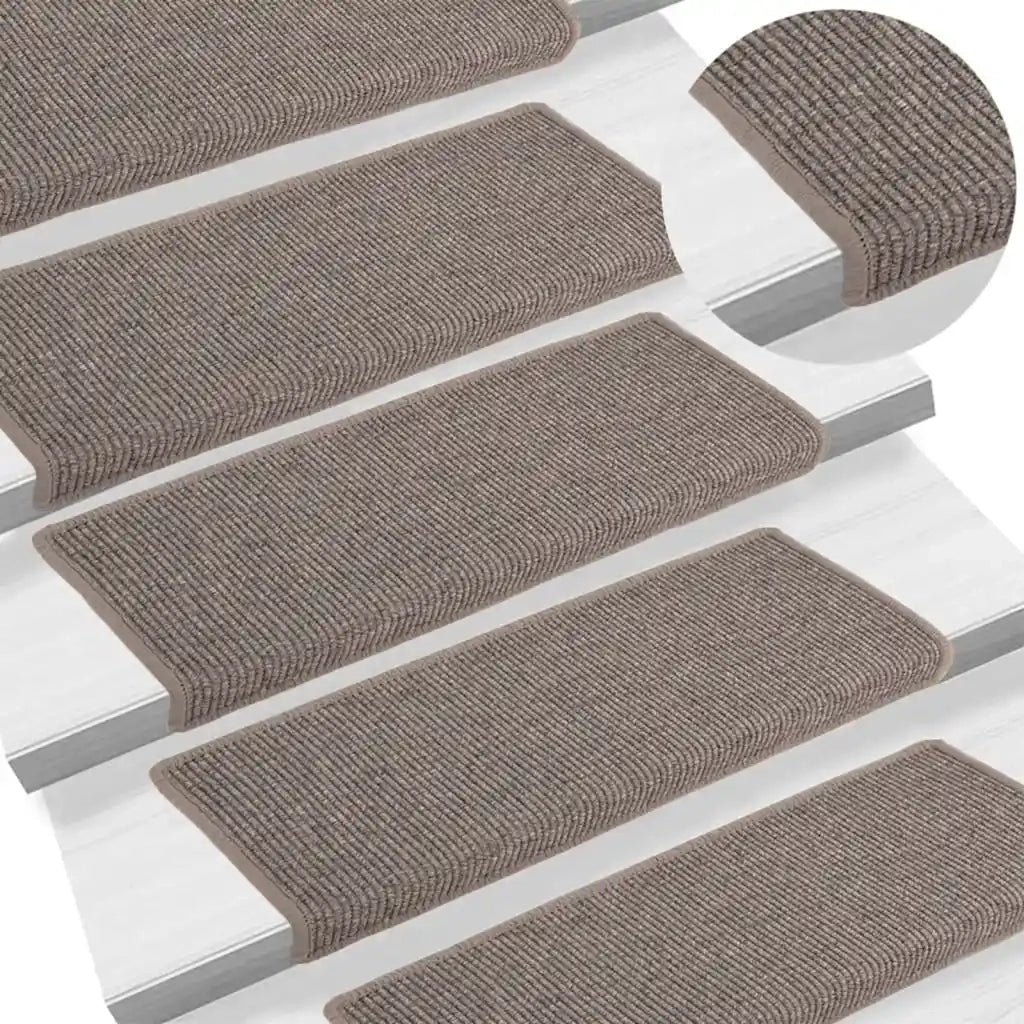 Tappetini Autoadesivi per Scale 15 pz Beige Scuro 65x25 cm cod mxl 76352