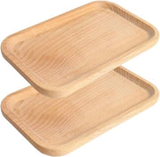 Scatola per servizio da tè in legno di quercia - 2 pezzi - Tavola per tè quadrata - Scatola per servizio da tè in legno di quercia piccola - Sottopiano per tè e frutta - Calici per vino - Piatto da portata in legno rustico 70x70
