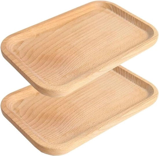 Scatola per servizio da tè in legno di quercia - 2 pezzi - Tavola per tè quadrata - Scatola per servizio da tè in legno di quercia piccola - Sottopiano per tè e frutta - Calici per vino - Piatto da portata in legno rustico 70x70
