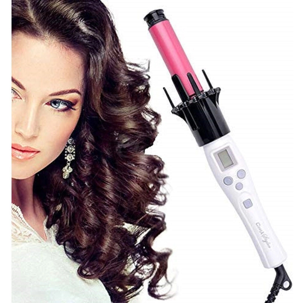 Trade Shop - Ferro Arricciacapelli Piastra Rotante 2in1 Rullo 21-28cm Ht9600 Automatico Ceramica -