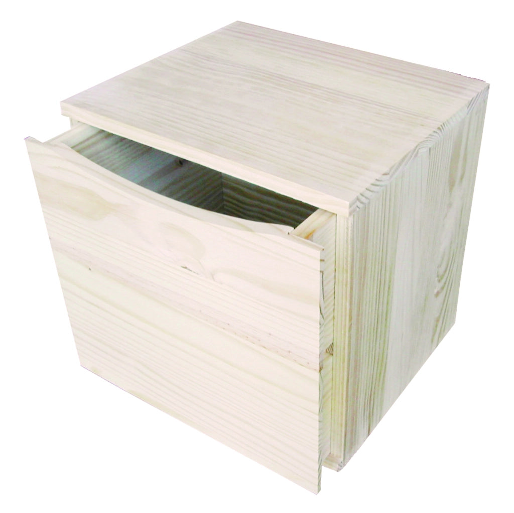 Pensile 1 cassetto 36x30x36 cm in Legno di Pino Naturale