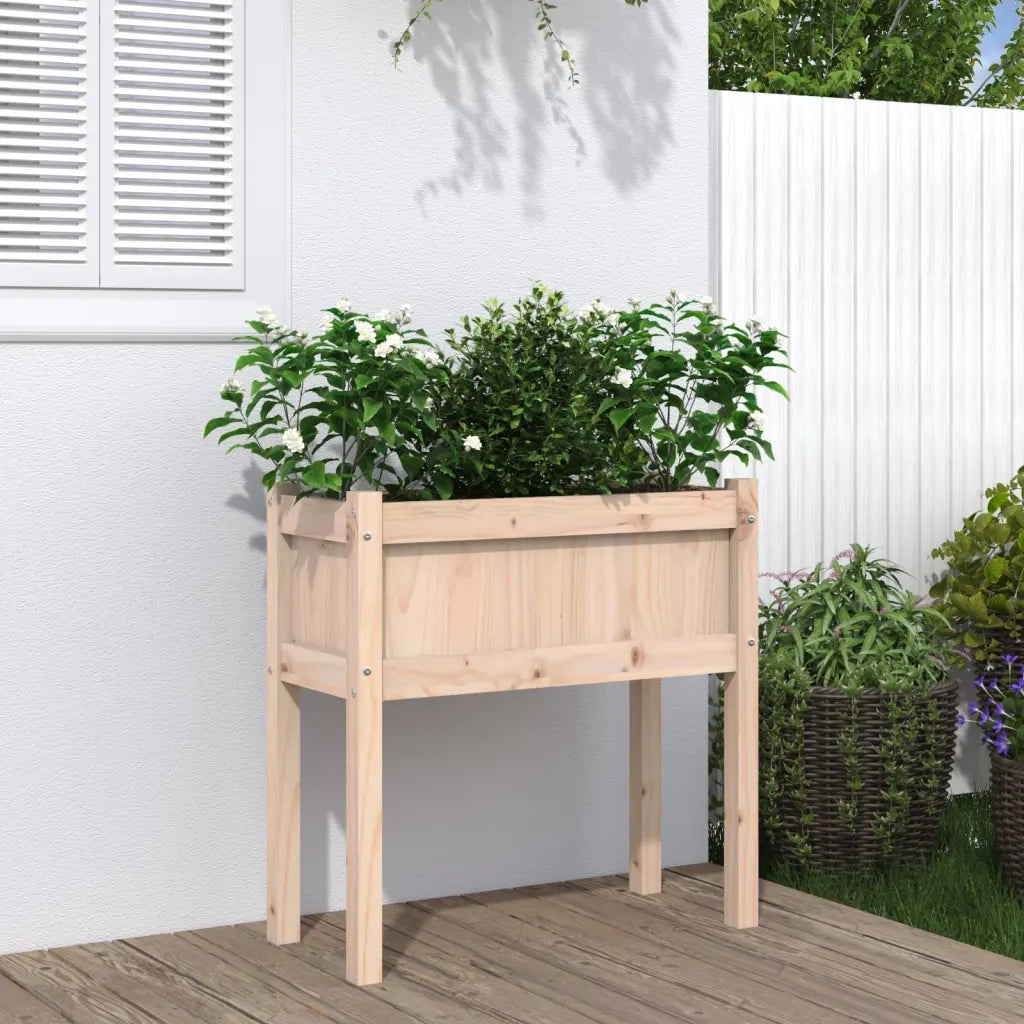 Fioriera da Giardino con Gambe 70x31x70 cm Legno Massello Pino 837554