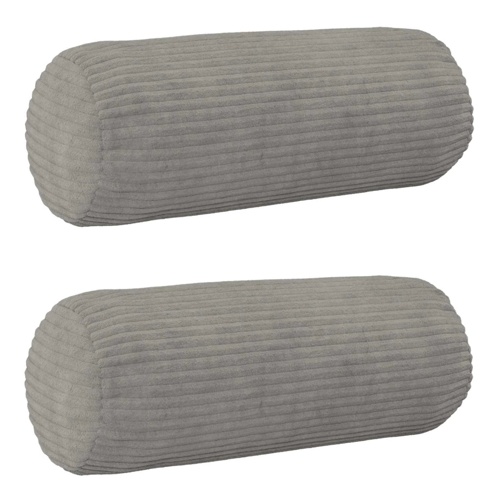 Federa 2 pcs HEERLEN Grigio Chiaro Ø 15 x 40 cm corduroy 923241