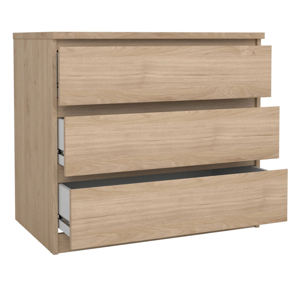 Cassettiera Artic, Settimino multiuso, Comò camera da letto, Mobile con cassetti, 77x50 h70 cm, Rovere