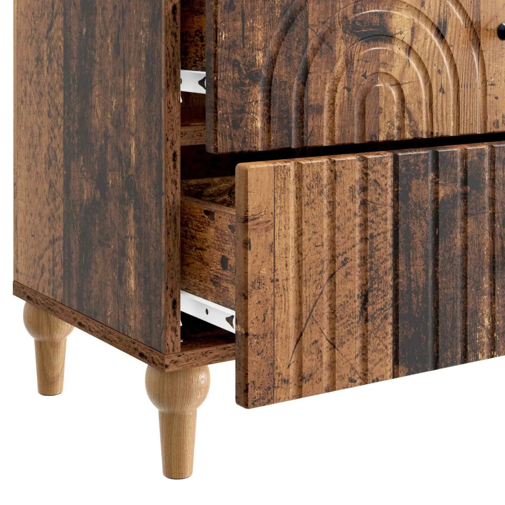 Armadio da Notte con cassetto Legno antico 62 x 34,5 x 48 cm 894093