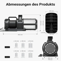 SuperECO CET-26000 Pompa da Laghetto con flussometro, 26000 l/h, 330W, Prevalenza 9,5m