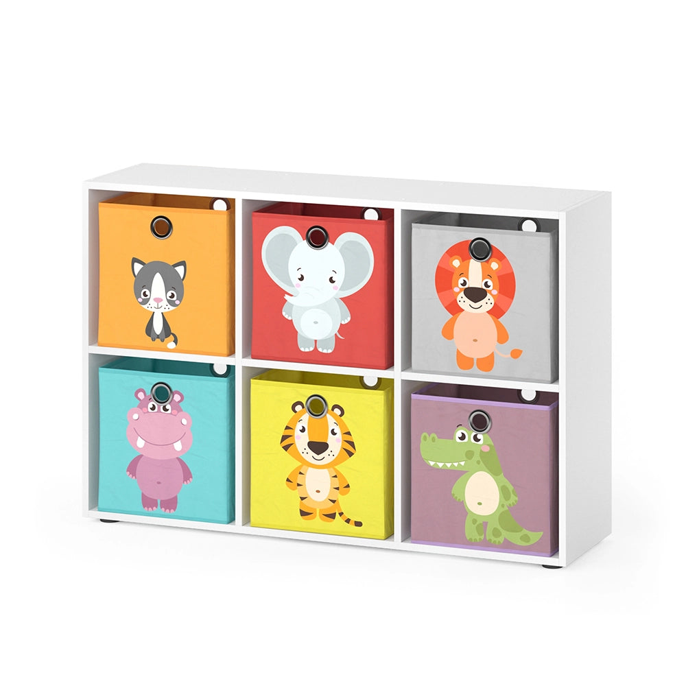 Vicco Libreria bambini Bianco 72 x 107.8 cm con 6 scatole pieghevoli