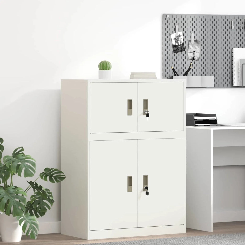 Armadio Bianco 80 x 40 x 40 cm Acciaio 891675