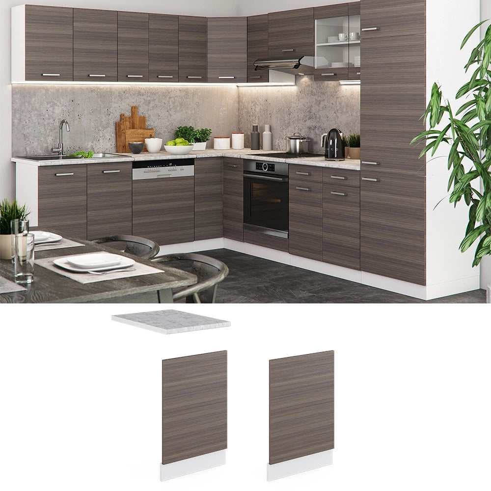 Pannello frontale R-Line Grigio nobile/Bianco 45 cm, PL Antracite Vicco