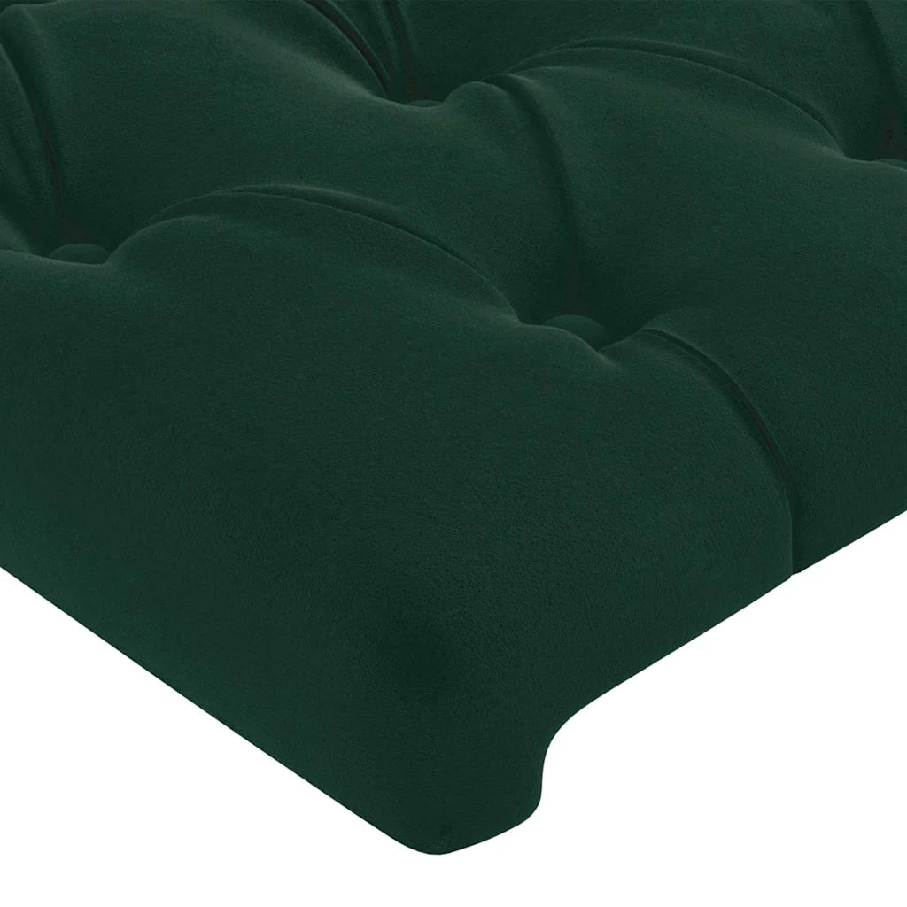 Giroletto senza Materasso Verde Scuro 100x200 cm in Velluto 3125925