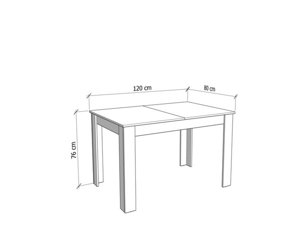 Marudo, Tavolo Allungabile 8 Posti, 120x80x76h cm Marrone Rovere Nodi
