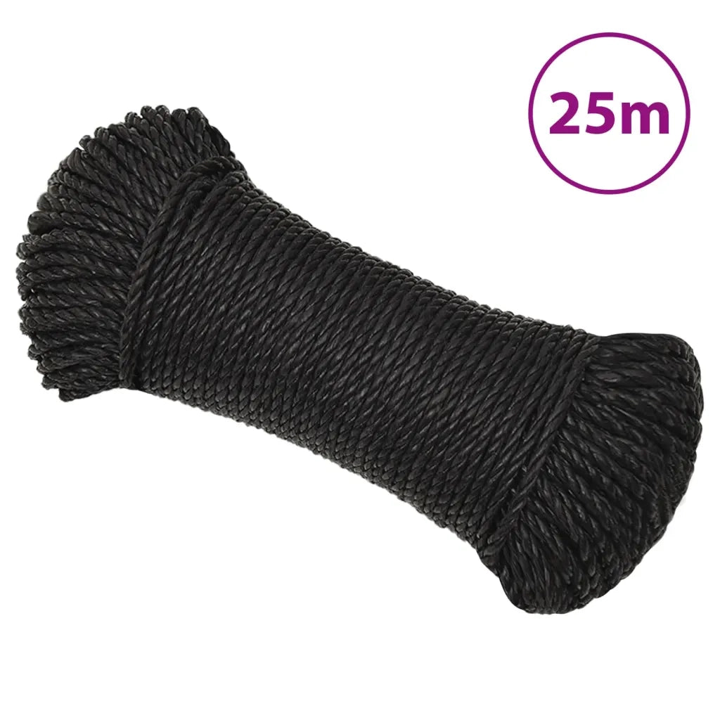 Corda da Lavoro Nera 3 mm 25 m in Polipropilene cod mxl 42889