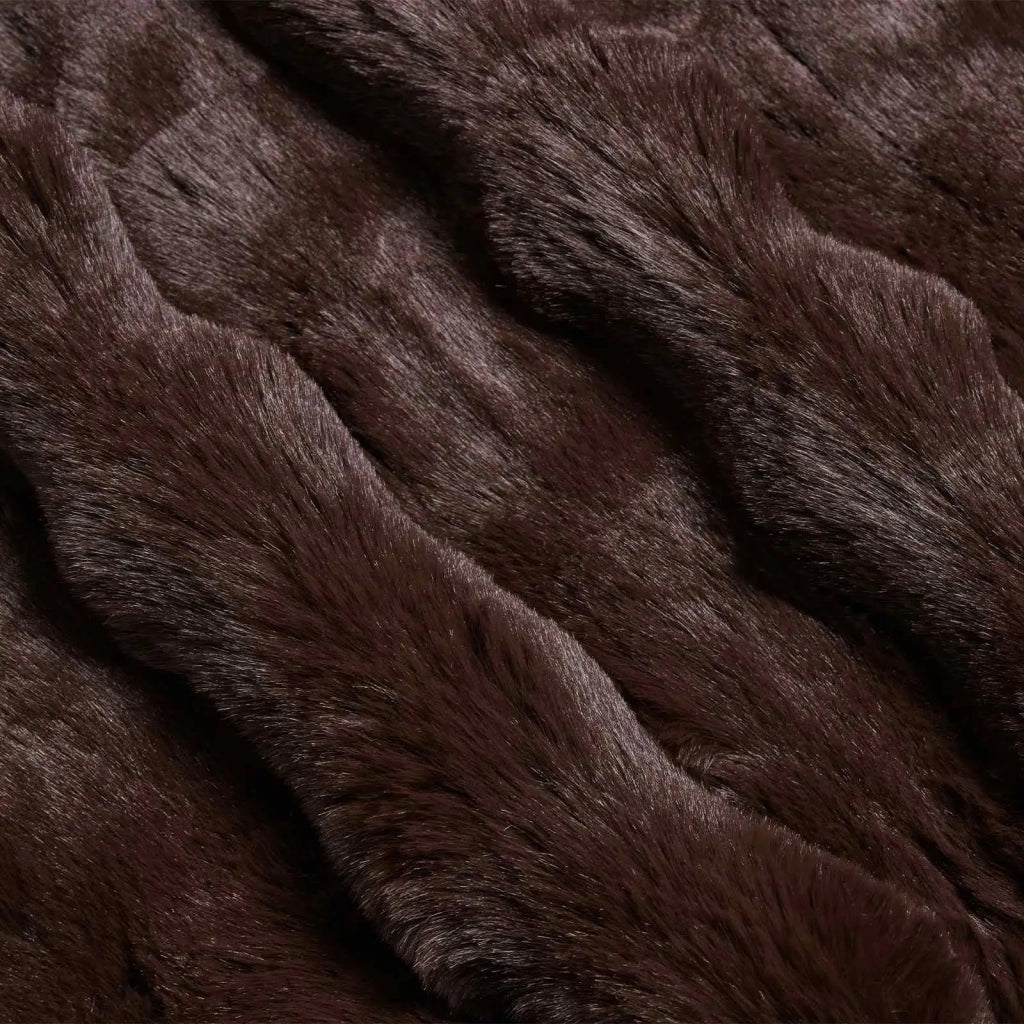 Coperta antiscivolo in sintetica di coniglio Olite Cammello