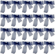 Strisce per sedie 20 pezzi - Blu scuro - Organza - Lusso - Duraturo - Installazione facile - Cinture per sedie