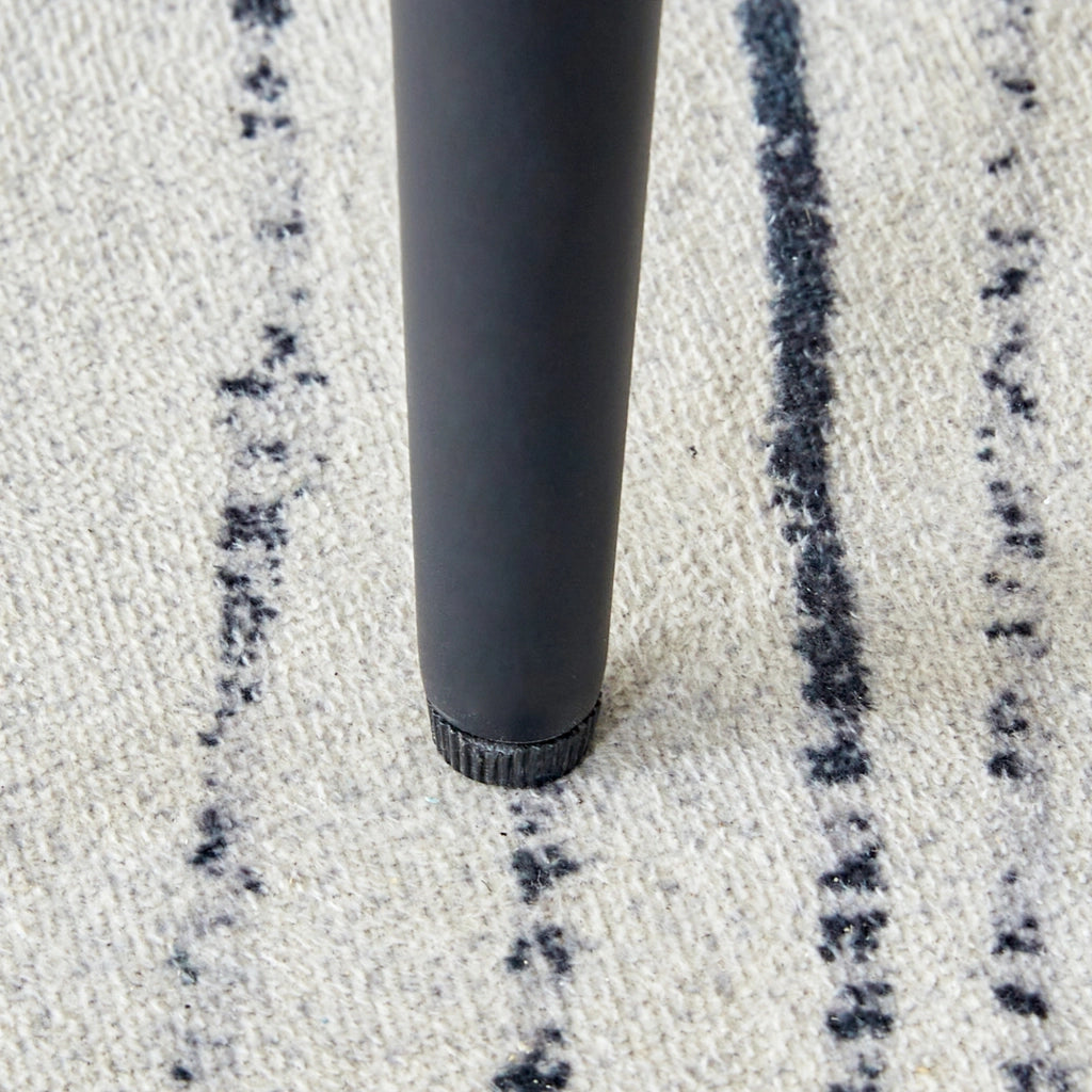 Tavolo da pranzo rettangolare con 4 sedie e vano contenitore in MDF e metallo marrone nero e grigio chiaro 160 cm