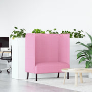 Divano alto Rosa 109x56x121 cm Tessuto