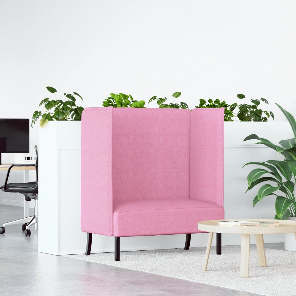 Divano alto Rosa 109x56x121 cm Tessuto