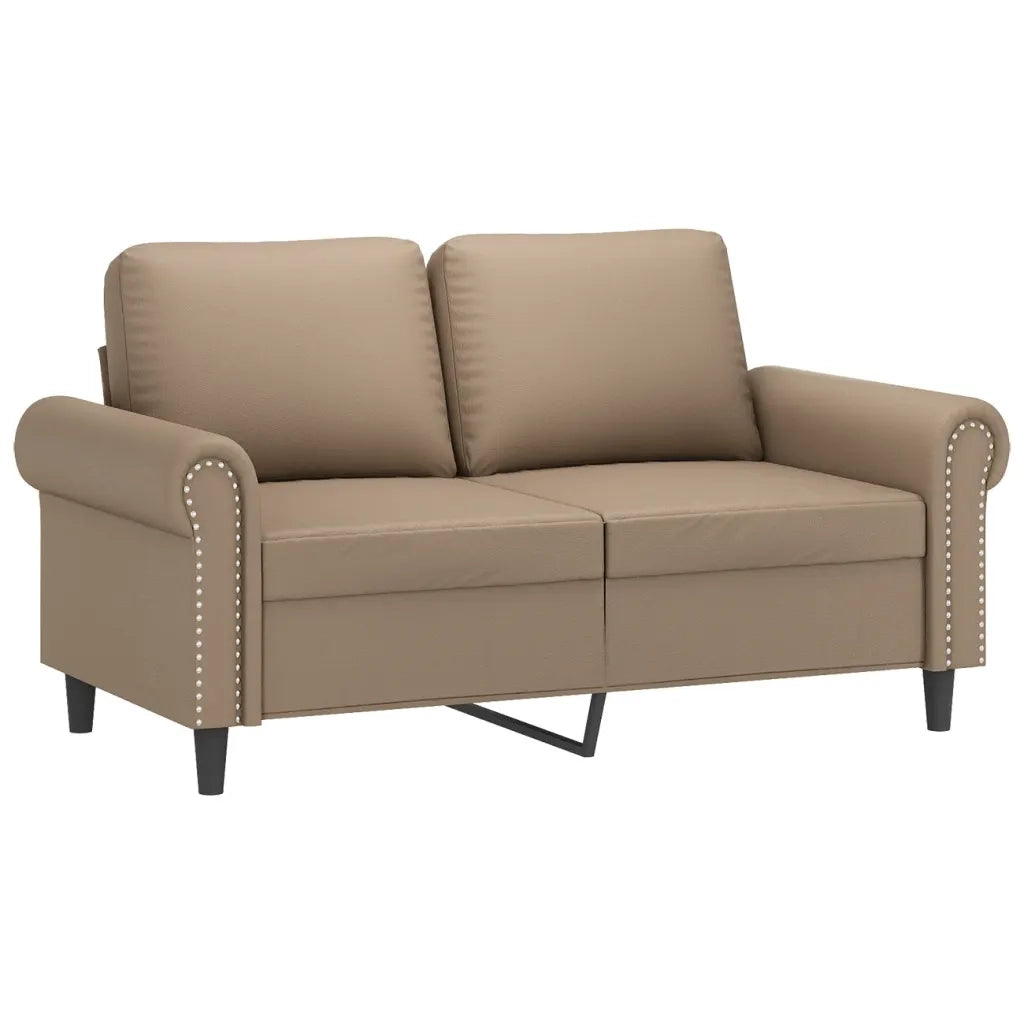 Set di Divani 2 pz con Cuscini cappuccino in Similpelle