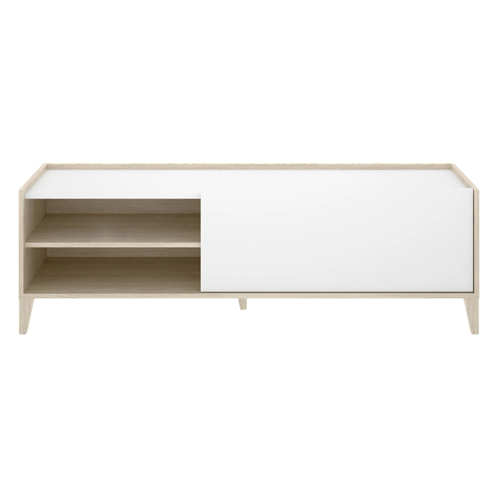Woodland, Mobile Porta tv Modulabile, 43x155x50h cm Bianco