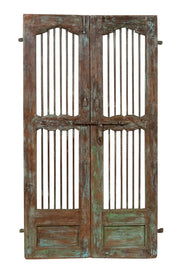 Biscottini Porta portone in legno massello e ferro da interno o da esterno vecchia e antica medievale
