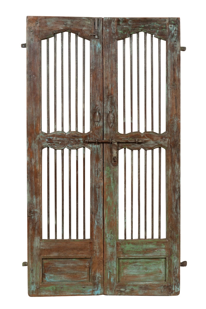 Biscottini Porta portone in legno massello e ferro da interno o da esterno vecchia e antica medievale