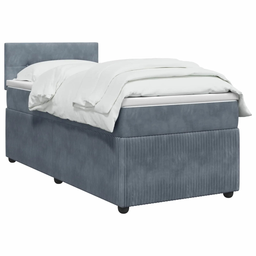 Letto box spring con materasso Grigio Scuro 100 x 200 cm 3453084