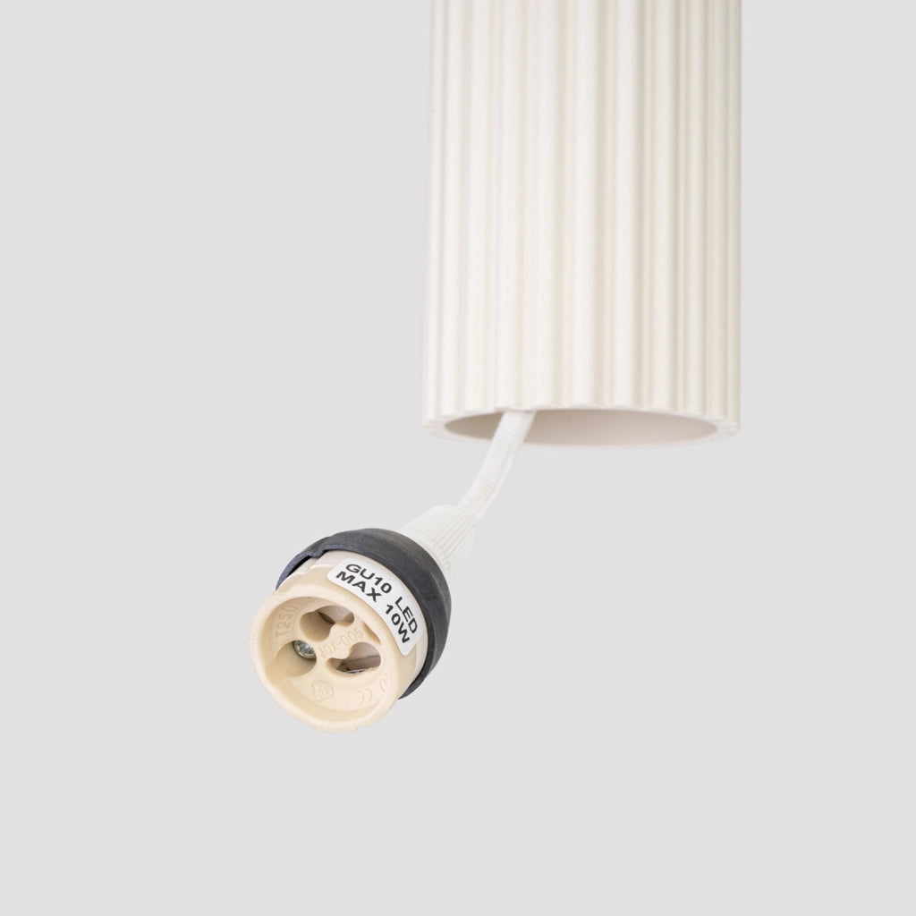 Lampada a sospensione tubo beige GU10 10W GRAVIO Pure