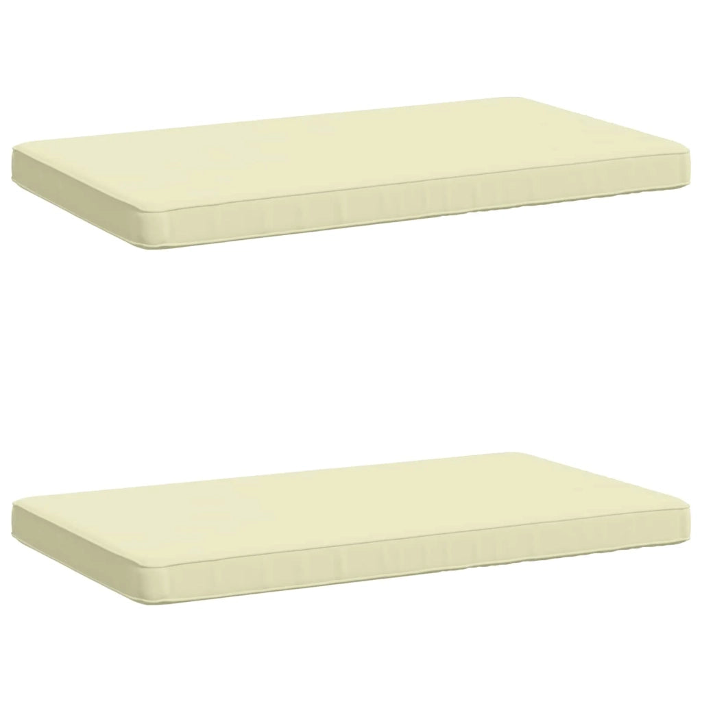 Cuscini per Panchina a 2 Pezzi VUGHT 2 pz 100% Poliestere Crema 951667