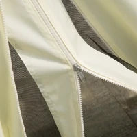 Gazebo da Giardino 4x3m con Zanzariera, Tende e Doppio Tetto in Alluminio e Poliestere, Crema