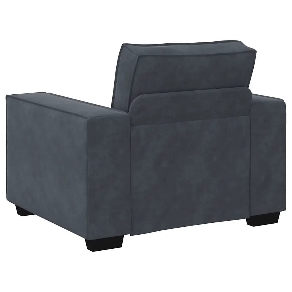 Divano Sedia Grigio Scuro 100x78x84 cm Velluto 4105001